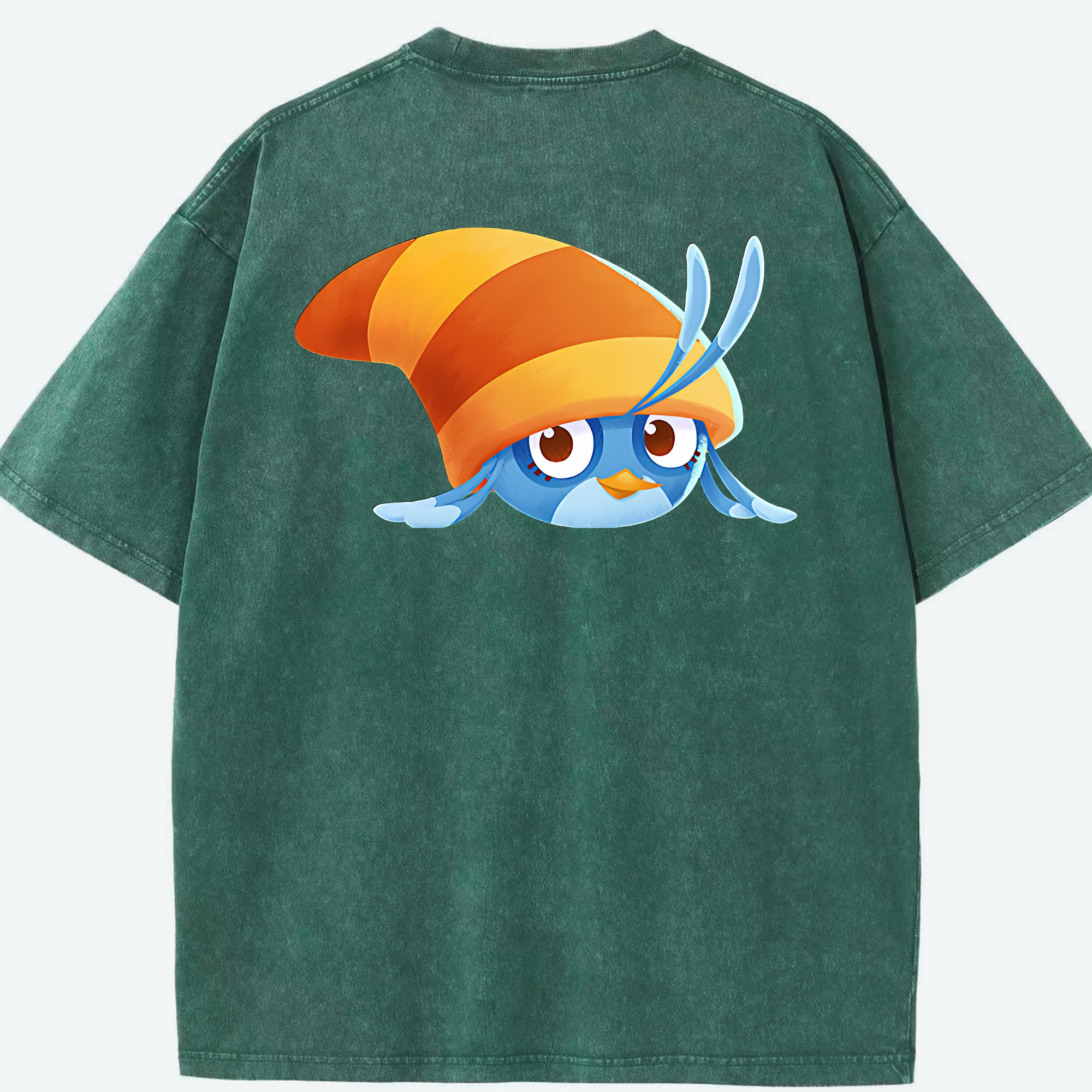 （画像用） Angry Birds アングリーバード 綿100% ヴィンテージ風 半袖Tシャツ（背面プリント）